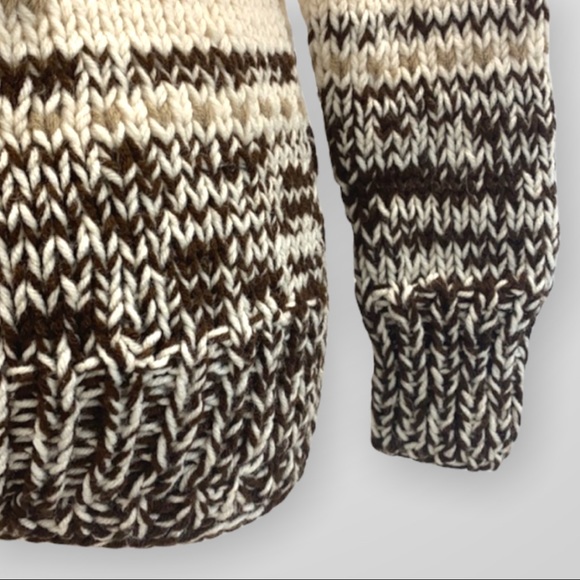 CHUNKY Cowichan Style Zip Up Sweater/Jacket Size Medium - Picture 10 of 12